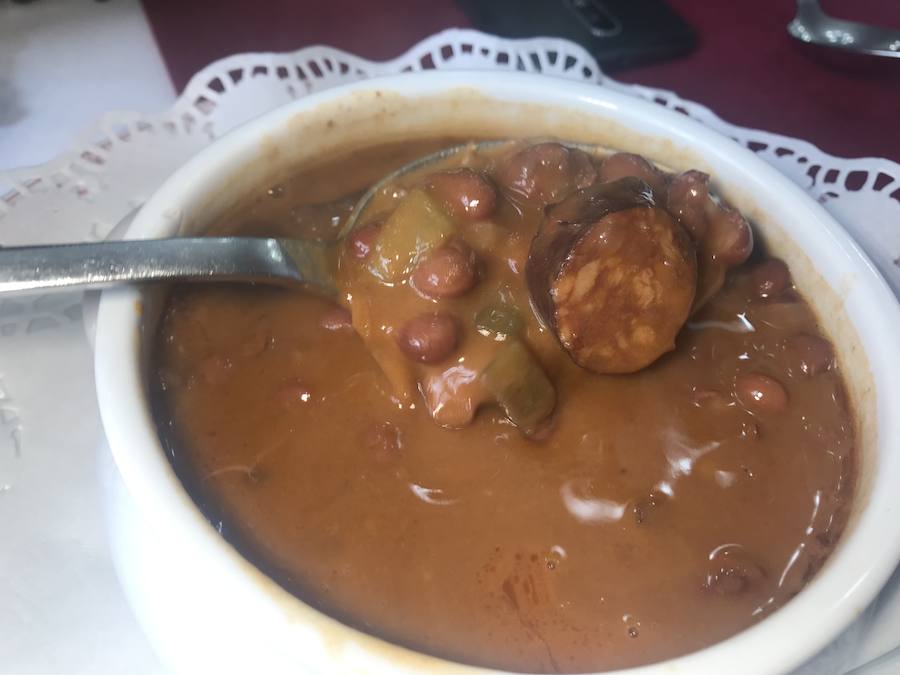 Alubias rojas con chorizo.