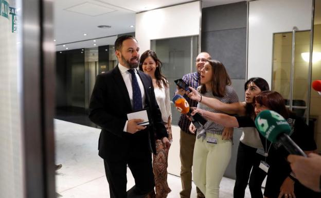 Santiago Abascal, en el Congreso.