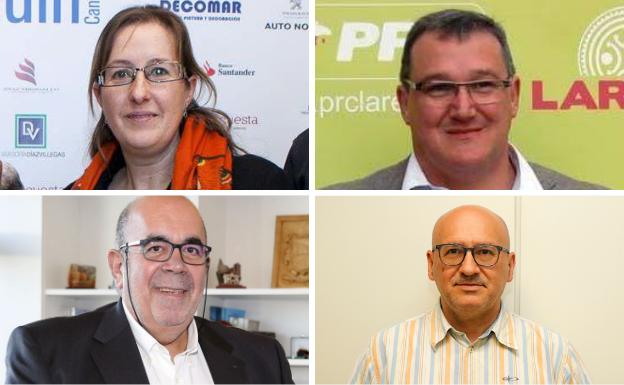 De izquierda a derecha, y de arriba abajo, Mercedes García, Francisco Javier Gutiérrez, Jesús Oria y Ricardo Lombera. 