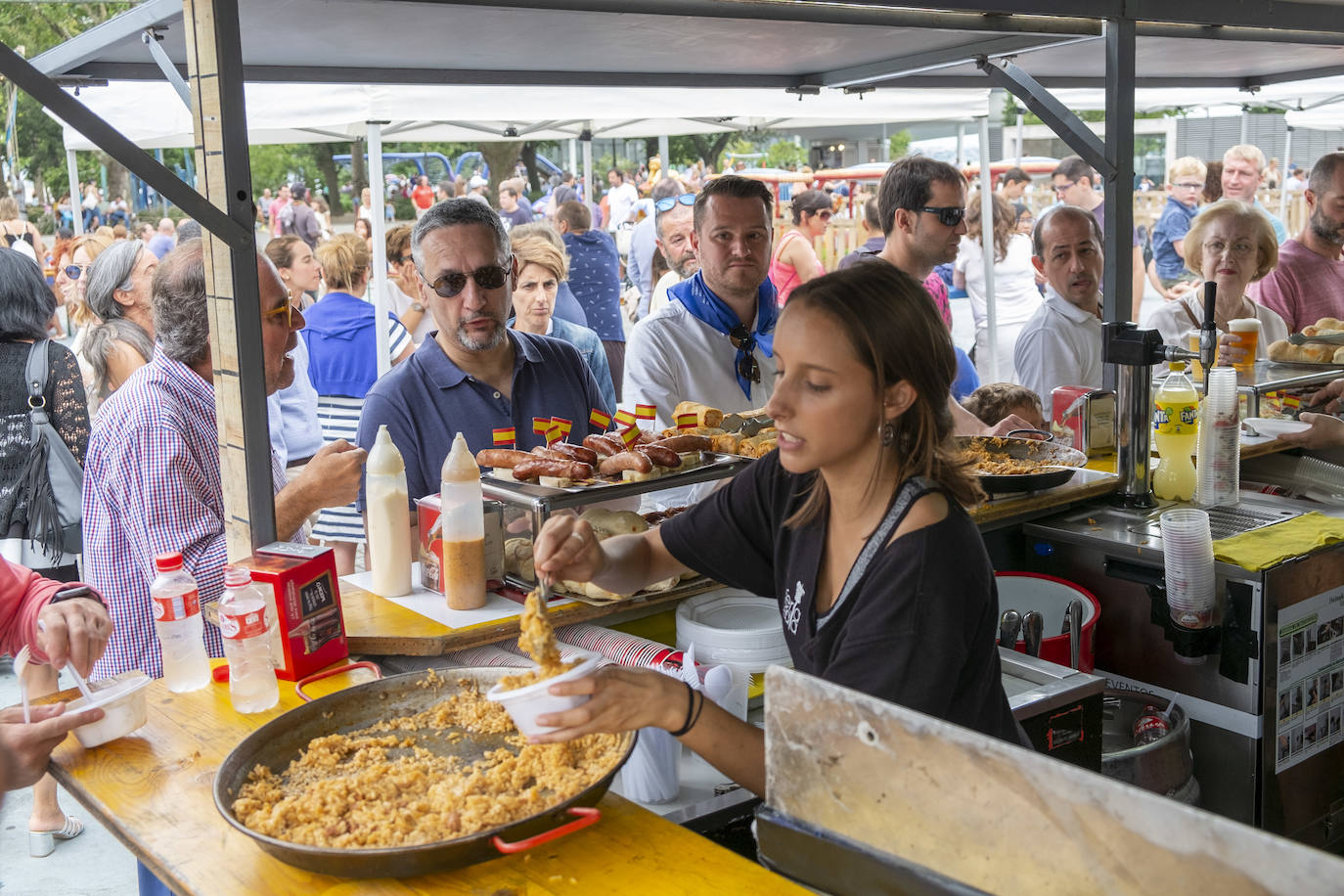 Las casetas de la plaza Alfonso XIII.