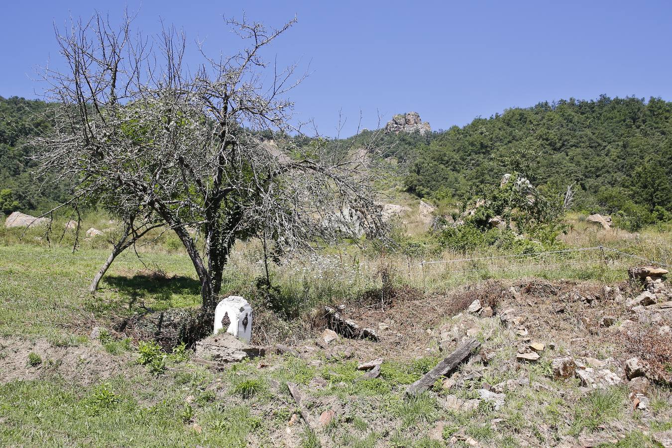 Restos de lo que antaño debió ser una fuente.