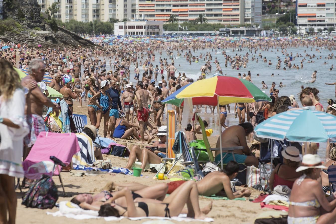 La comunidad ha alcanzado hoy altas temperaturas. Cualquier sombra o soplo de aire se agradece. 