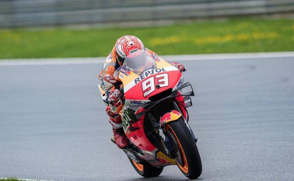 Marc Márquez, rodando con su moto.