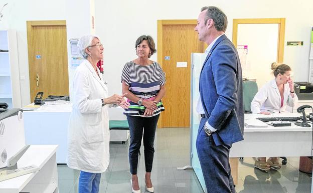 Guillermo Blanco y Beatriz Fernández han visitado el Laboratorio. 