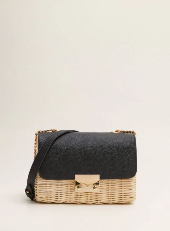 Bolso combinado de bambú. Mango