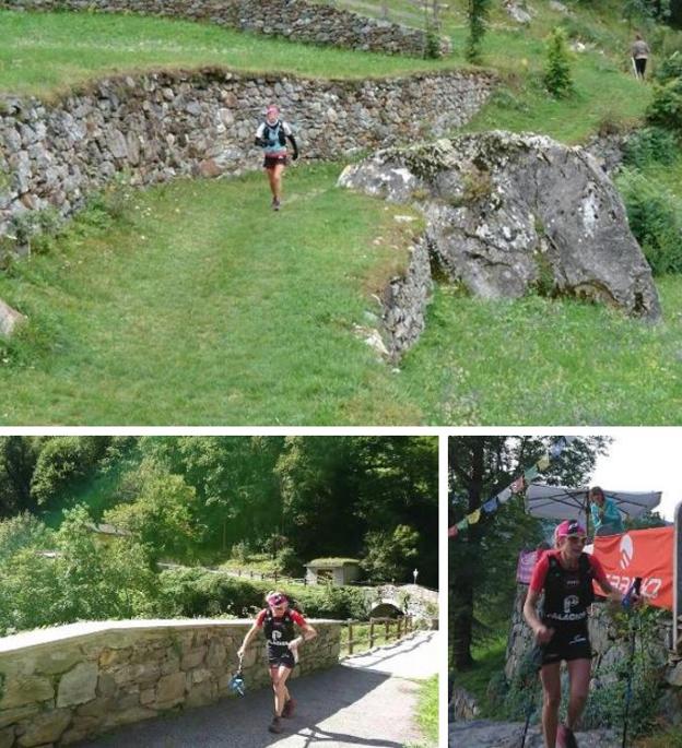 Momentos de la dura carrera por los Alpes italianos. 