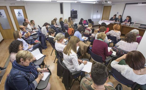 Asamblea de enfermeras previa a la huelga celebrada en mayo de este año. 