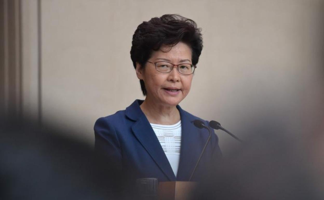 La líder de Hong Kong, Carrie Lam. 