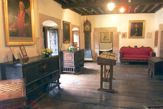 Interior de la casona de Tudanca, hoy convertida en museo.