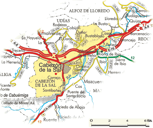 Núcleos de población | Cabezón de la Sal | Cantabria 102 Municipios