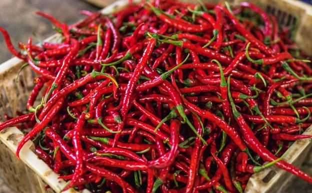 Chiles rojos.