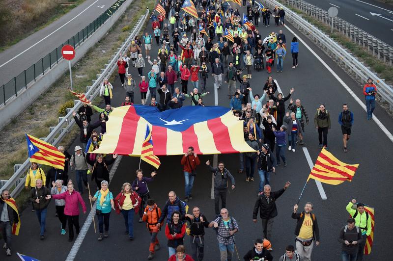 Movilizaciones de protesta contra las condenas a los líderes del procés.