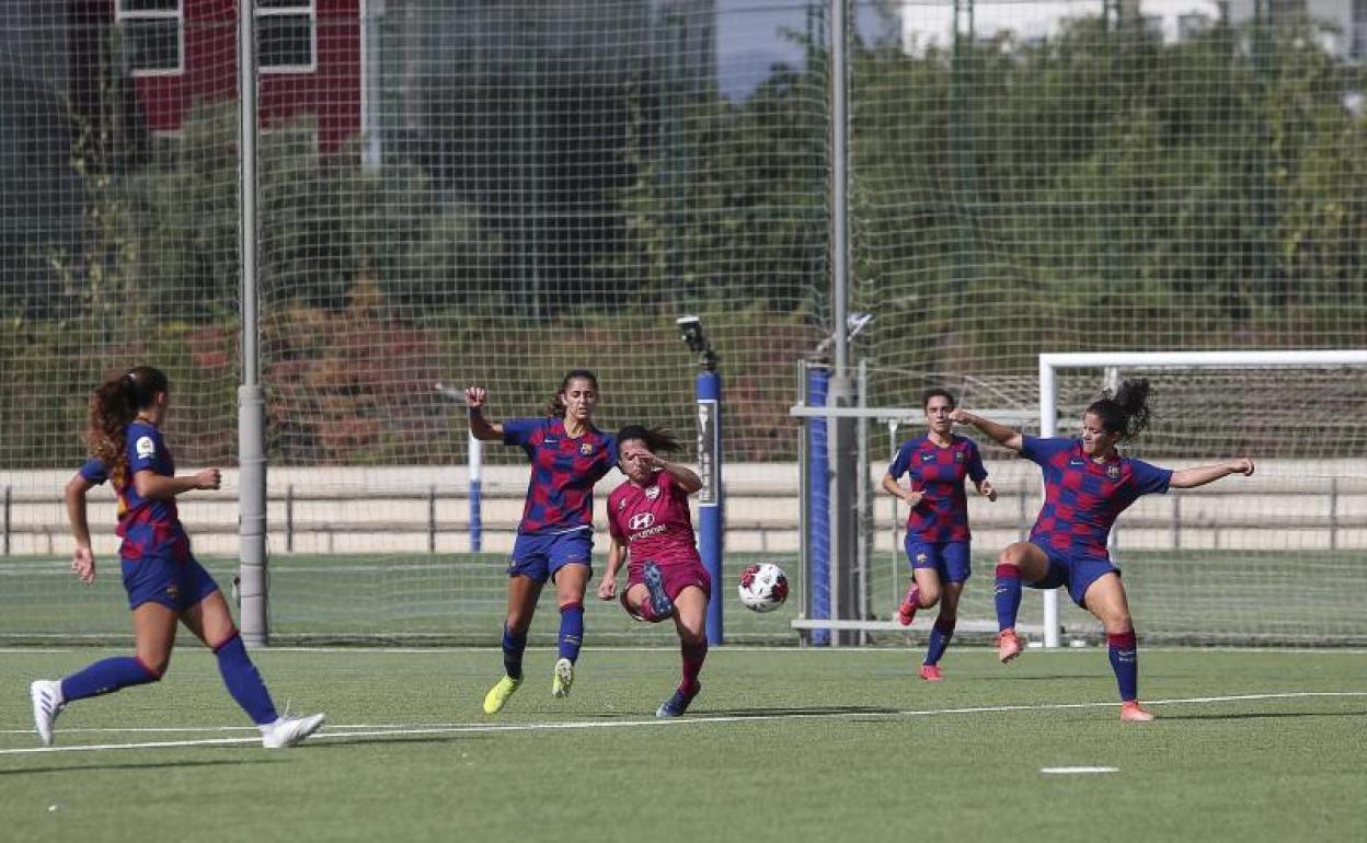 Imagen de un partido del Barça Femenino.