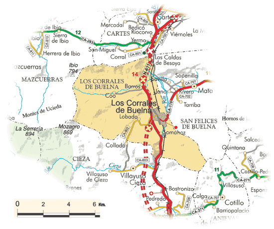 Núcleos de población | Corrales de Buelna | Cantabria 102 Municipios