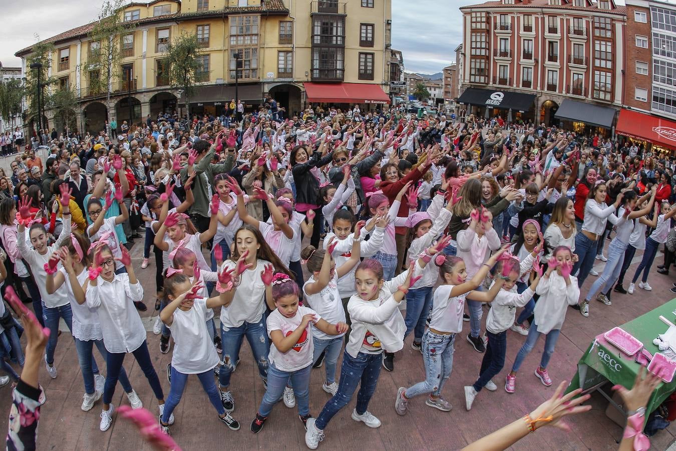 Fotos: Flashmob contra el cáncer de mama en Torrelavega