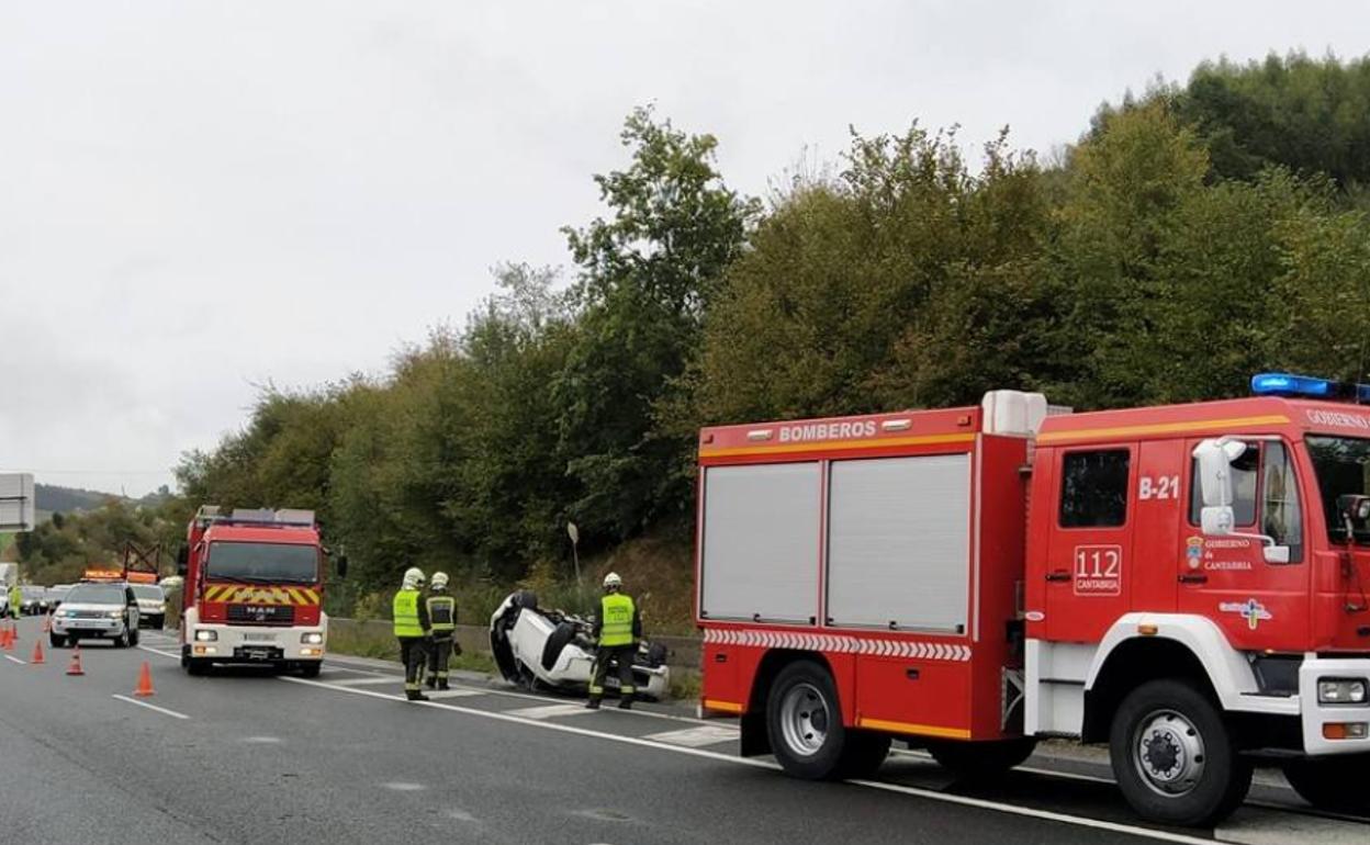 Dispositivo de emergecia tras el accidente.