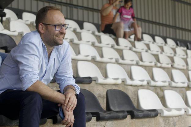 Tomás Bustamante, en Inca, antes del play off de ascenso a Segunda B