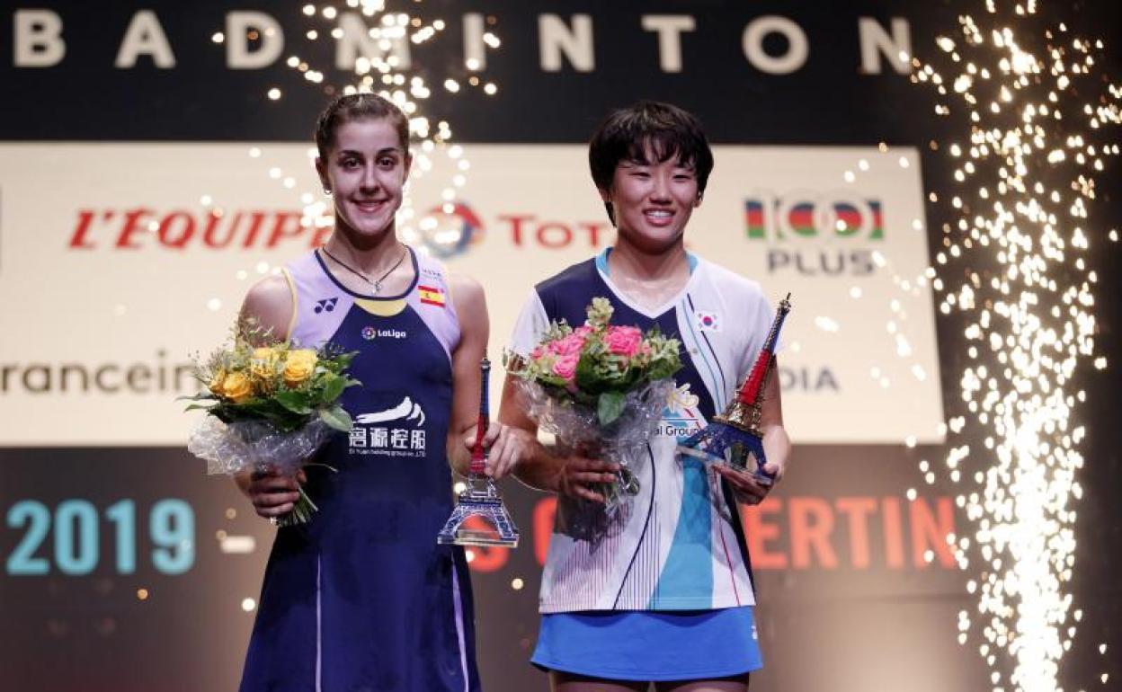 Carolina Marin junto a An Se Youn