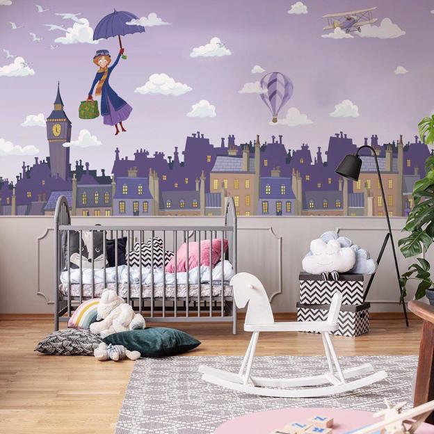 Un mural inspirador en un cuarto infantil.