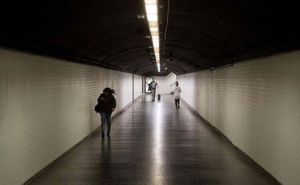 Intercambiador de Metro en Plaza de España de Barcelona.