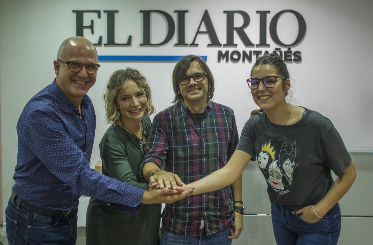 Pedro López, Elena de la Mora, Eduardo Monforte y Elisa Edesa, el equipo de El Diario para la carrera. 