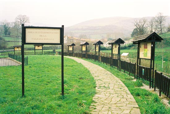 Vista del Área de Interpretación de la Calzada Romana.