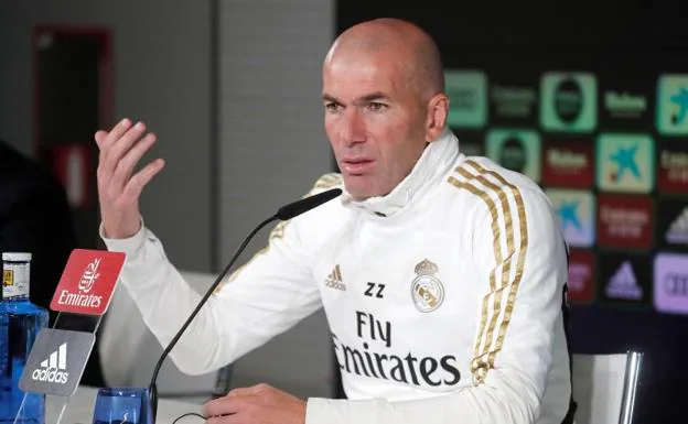 Zinedine Zidane, durante la rueda de prensa. 