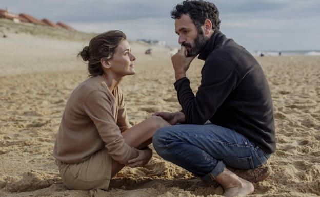 Marta Nieto y Rodrigo Sorogoyen, durante el rodaje.