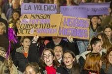 Centenares de personas se han echado a la calle en una manfiestación que ha recorrido el centro de la capital de Cantabria