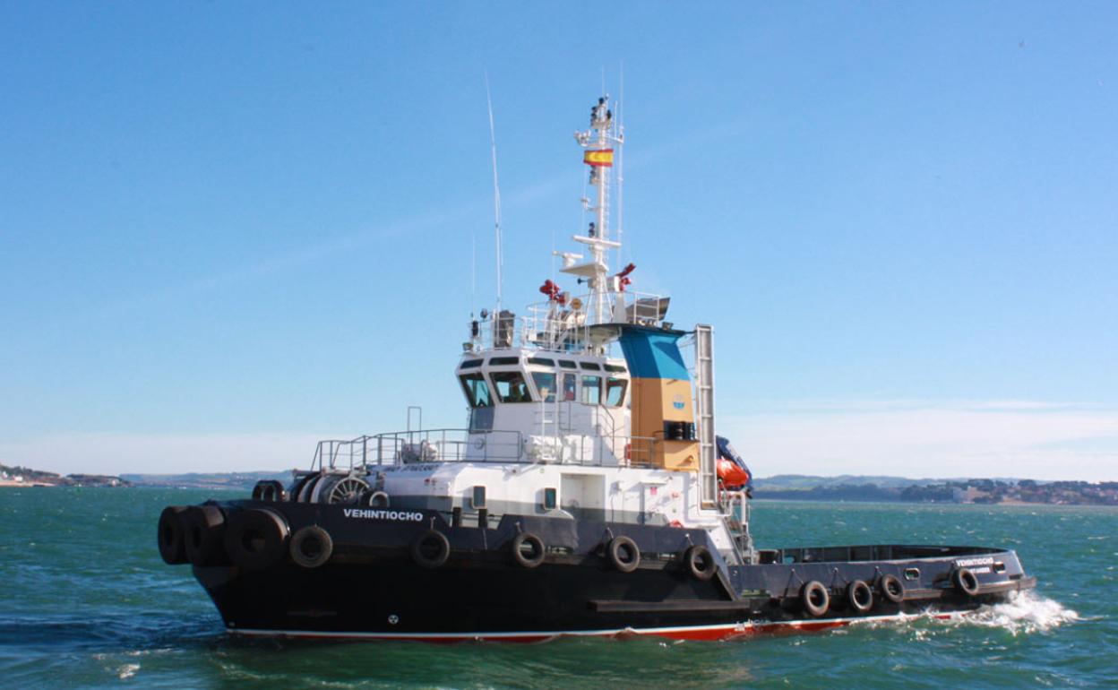 Imagen de archivo del remolcador 'Vehintiocho', con sede en Santander.