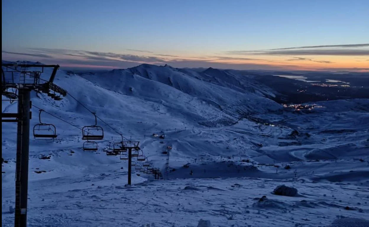 Imagen de esta mañana de la estación cántabra de Alto Campoo.