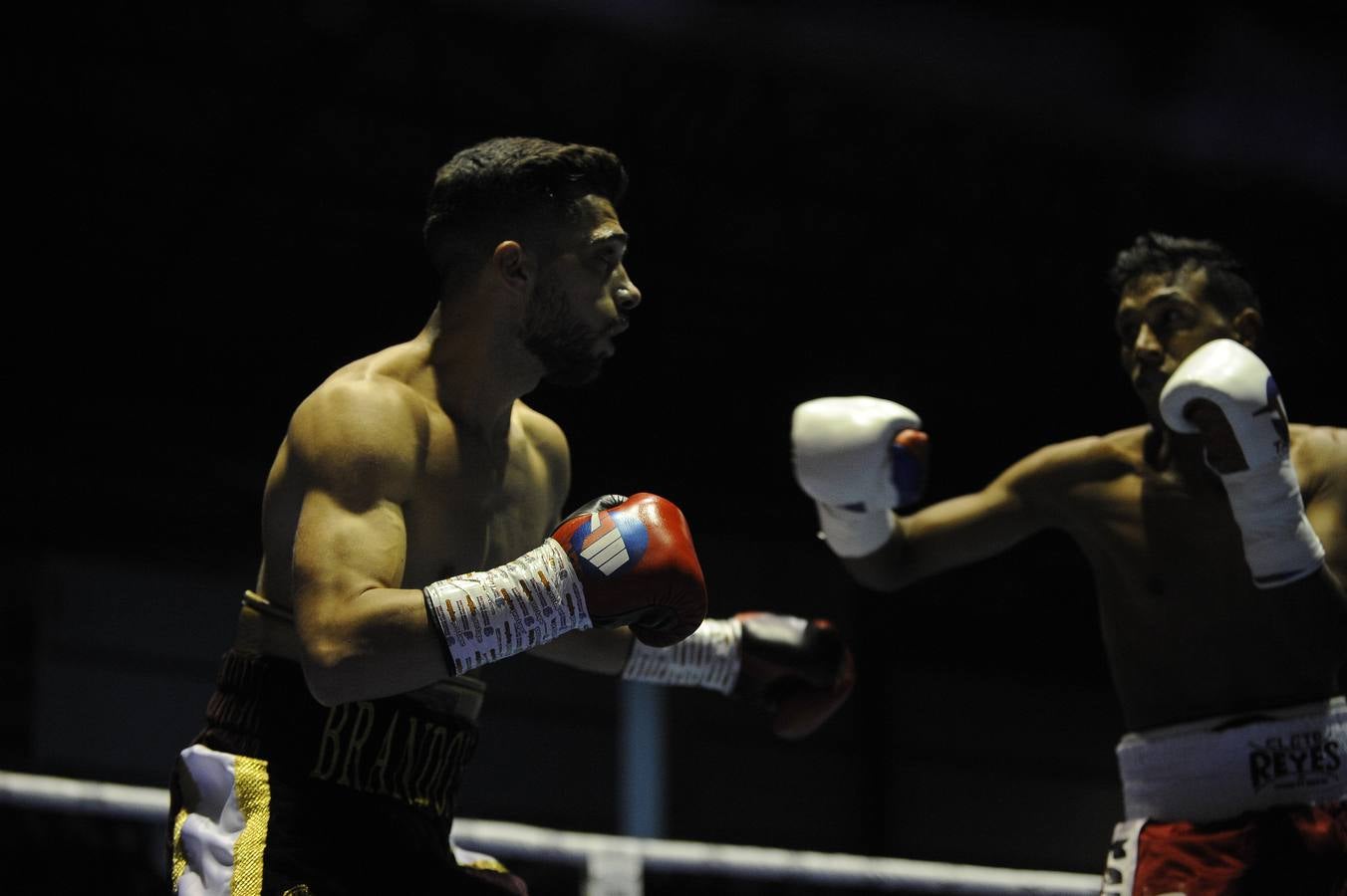 Una nueva velada con el Niño como protagonista y de nuevo un excepcional ambiente en el Vicente Trueba, con colas ya desde primera hora, antes de que comenzara la jornada, que tenía previsto su primer combate para las ocho de la tarde. Y ya desde el principio las gradas del pabellón mostraban una buena afluencia, destinada a multiplicarse para la cita estelar de la noche. También en los alrededores se aprecia el movimiento propio de estas ocasiones, en una noche de sábado en la que el deporte convive con la jornada de puente y fiestas en la Plaza Mayor y la Plaza Roja. En total, más de 2.000 personas para seguir con atención la tercera defensa del título del campeón torrelaveguense, siempre volcado con una ciudad que sabe devolverle el cariño.