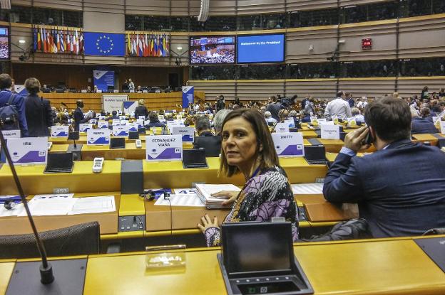 Paula Fernández, en la reunión celebrada esta semana. 