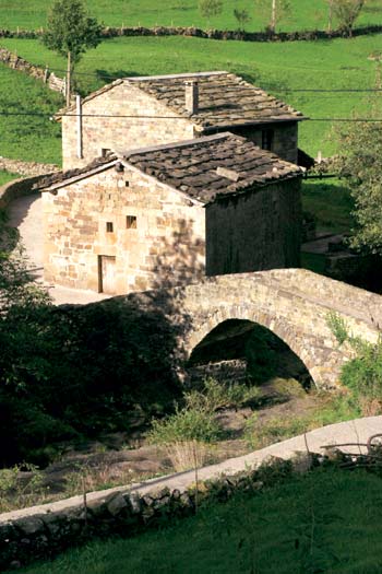 Casas populares de piedra.