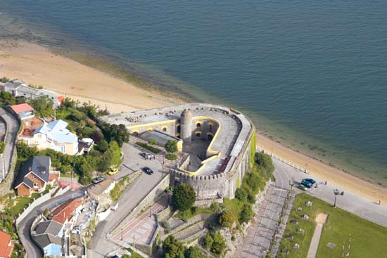 Vista aérea del fuerte de San Martín.