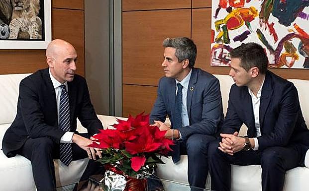 Zuloaga y Rubiales durante la reunión que han mantenido este martes