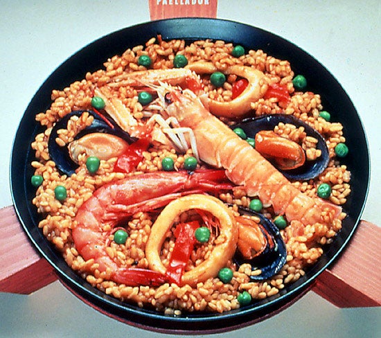 Paella de marisco, plato de origen mediterráneo, uno de los más populares en Bareyo.