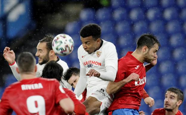 Jules Koundé marcó el único gol de los sevillistas frente al Bergantiños.