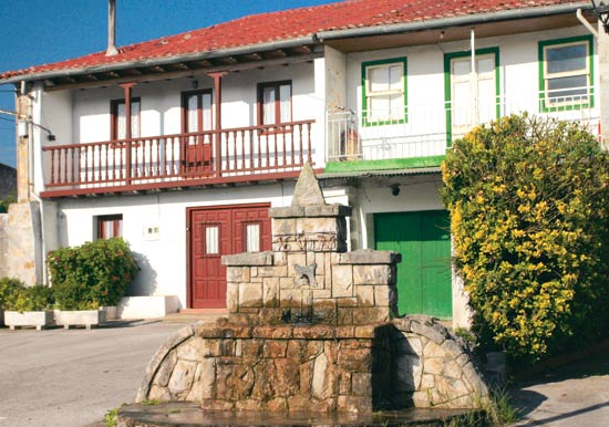 Casas típicas en hilera.