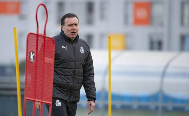 Cristóbal, durante un entrenamiento en La Albericia.