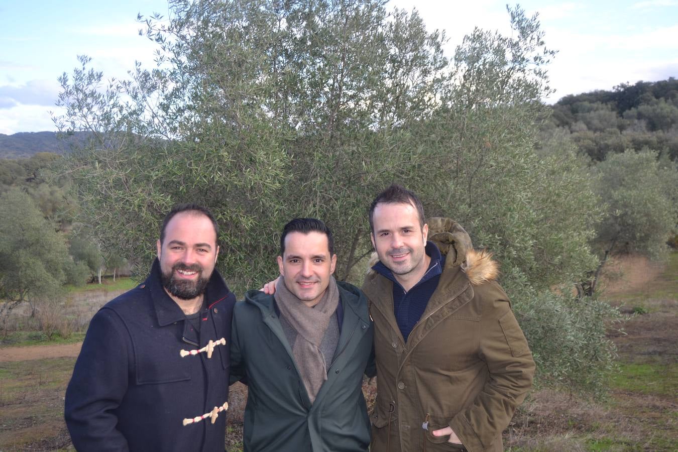 David Pérez, José Manuel de Dios y Nacho Solana, en el I Encuentro de la Gastronomía Rural, Terrae, celebrado en Extremadura. 