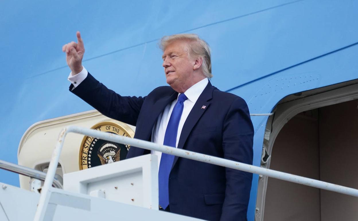 Donald Trump llega a Florida para pasar el fin de semana.