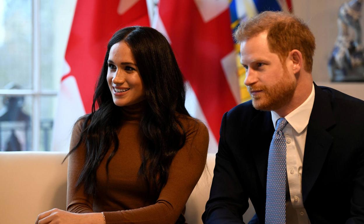 El príncipe Enrique y su esposa Meghan. 