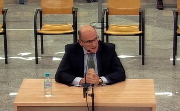 Diego López de los Cobos, durante su declaración en la Audiencia Nacional.