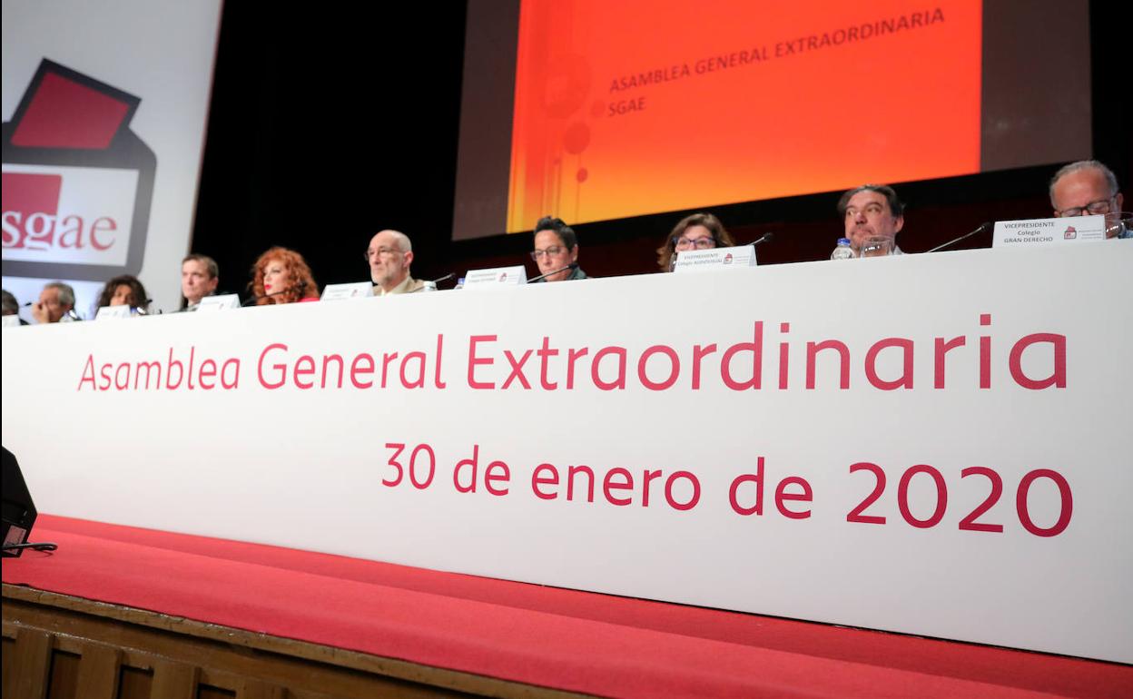 La asamblea general extraordinaria de la SGAE.