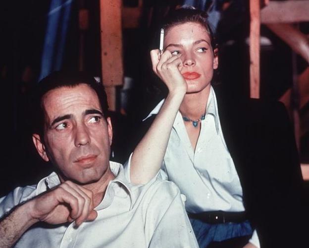 Lauren Bacall con Humphrey Bogart, en 1948.