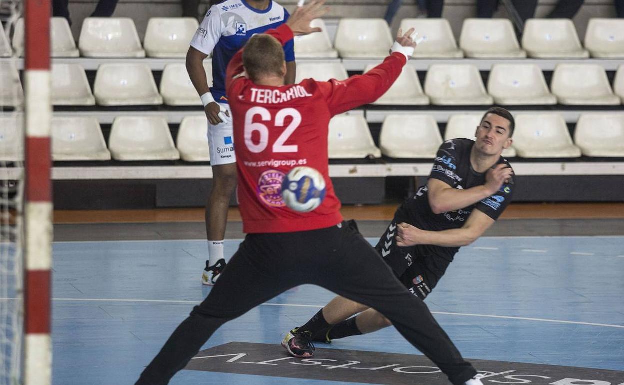 Imagen del último partido del Liberbank, el de la Copa del Rey, ante el Benidorm.