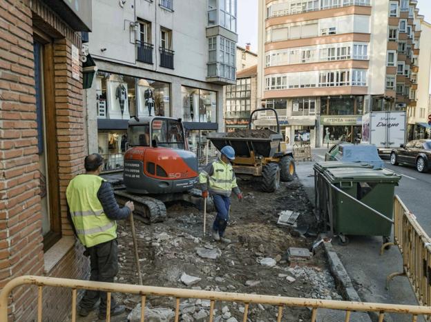 Obras de saneamiento en Reinosa, en una imagen de archivo.