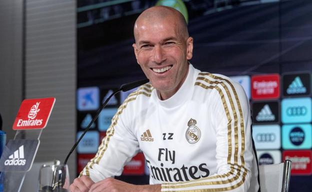 Zinedine Zidane, durante su rueda de prensa previa al partido ante el Levante.