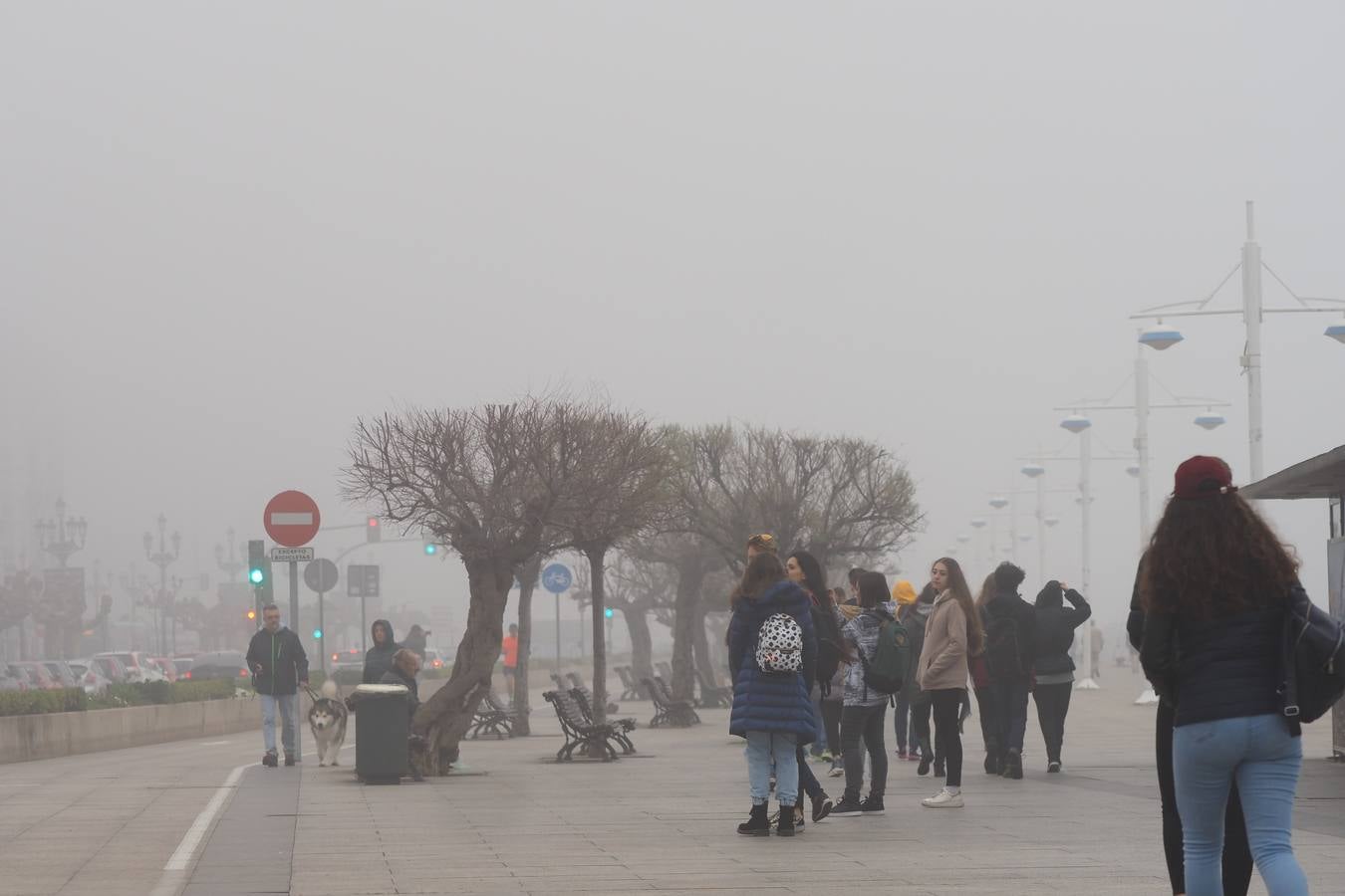 Fotos: Un paseo fantasmagórico por Santander bajo la niebla